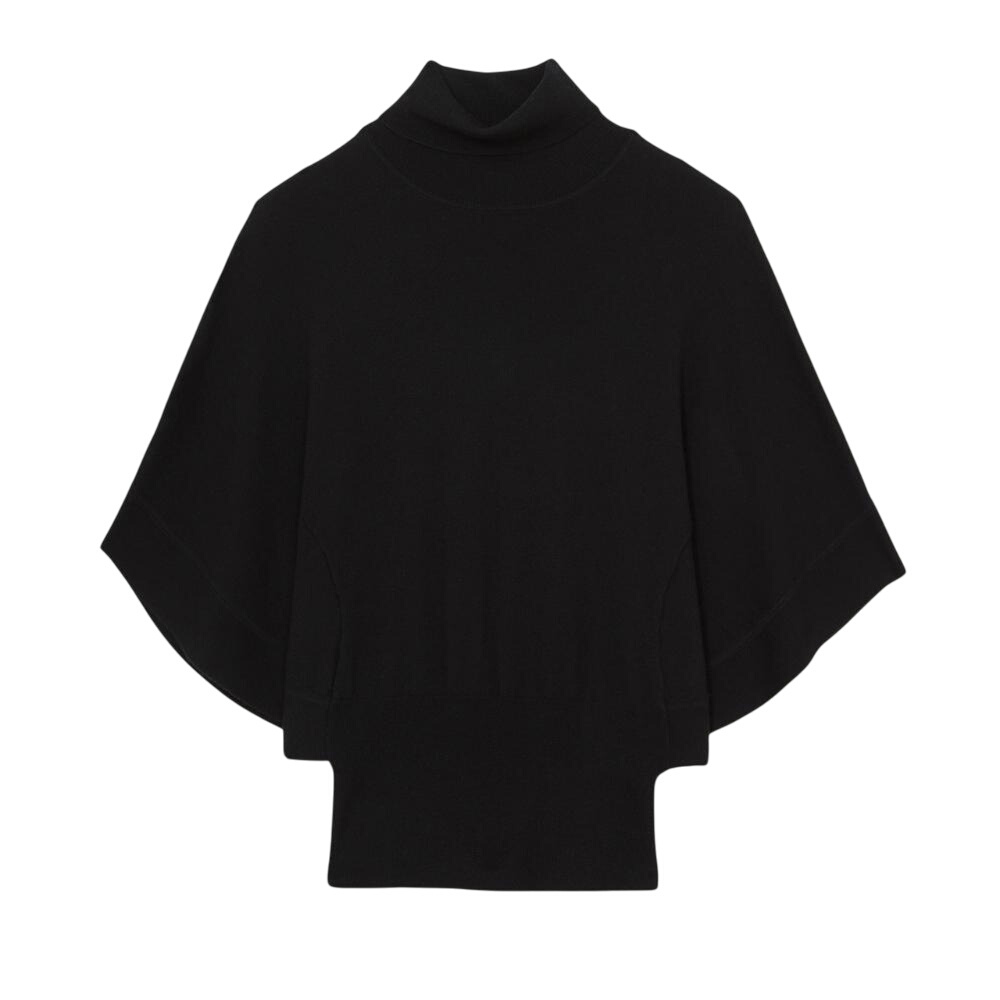 REISS Hadley Merino Wool Batwing Roll-Neck Jumper